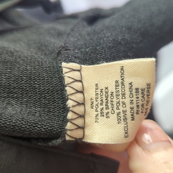 NWT Retrology Plus Dark Grey Knit Side Tie Lace Up Top 2X Lightweight Layers - Picture 8 of 9